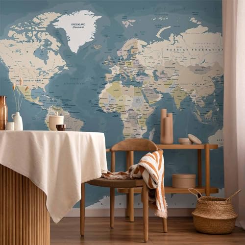 Wall Mural World Map 193x138 in (10 Count)
