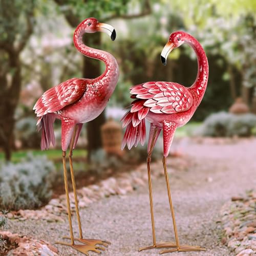 Flamingo Garden Statues and Sculptures (2 Count)