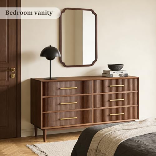 28" x 40" Wood Bathroom Mirror for Wall Mounted