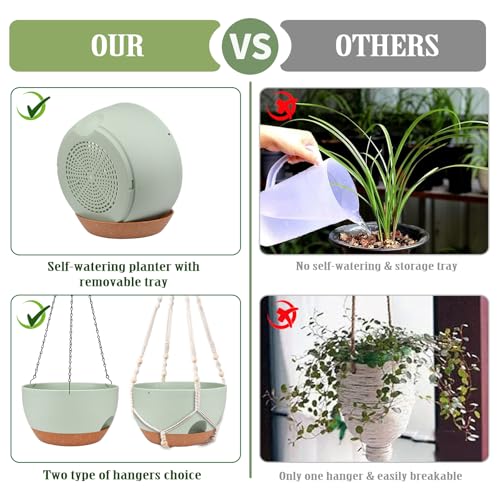 Self Watering Hanging Planters 2 Pcs (2 Count)