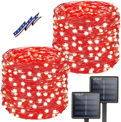 Solar String Lights Outdoor 2Pack 80FT 200LED Fairy Lights (2 Count)