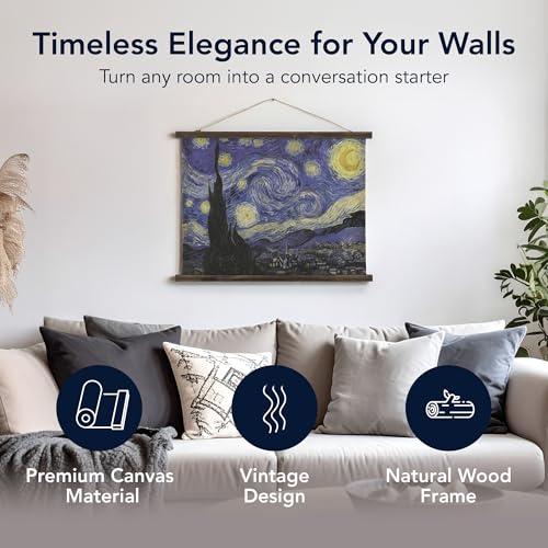 The Starry Night Over the Rhone Tapestry Wall Art by Vincent van Gogh