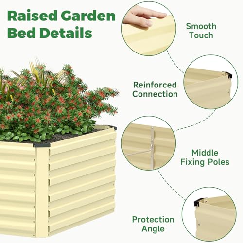 8x4x2ft Outdoor Metal Raised Garden Bed (2 Count)
