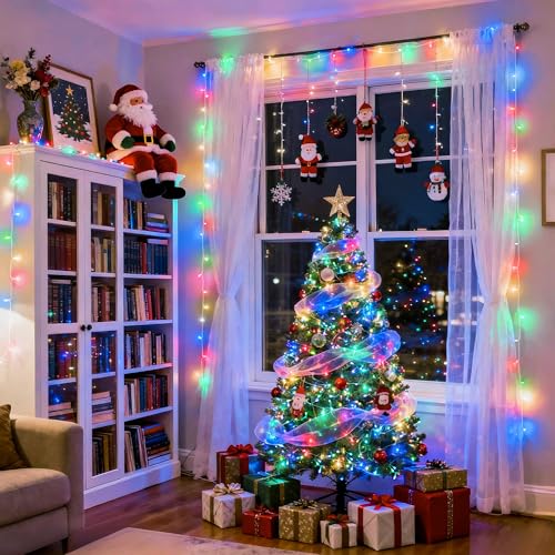 Connectable 100 LED Multicolor Christmas Lights for Tree (33 Foot)