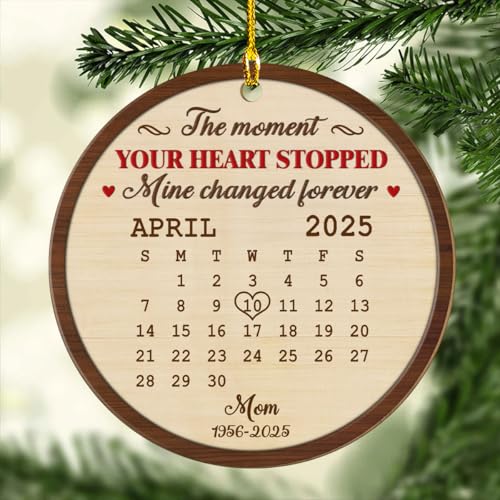 Personalized Wood Ornament for Loss of Loved One Dad Mom
