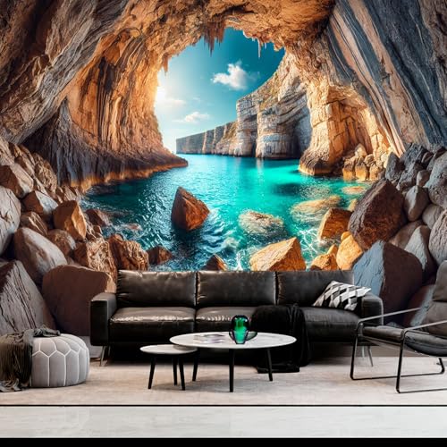 Nature Tapestry Forest Tree Sea Cave Wall Hanging