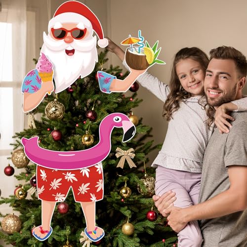 Summer Christmas Tree Topper Santa Claus