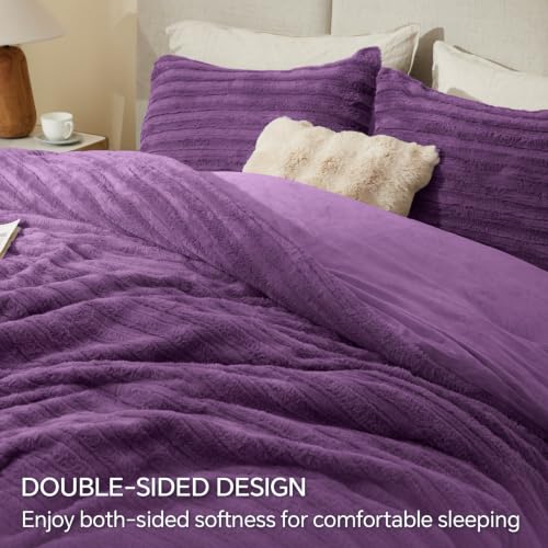 Faux Fur Queen Comforter Set