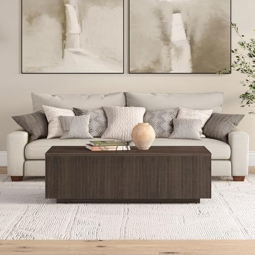 48" Modern Fluted Coffee Table