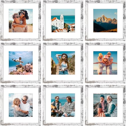 12x12 Picture Frames Set of 9 for Wall Mounting (9 Count)