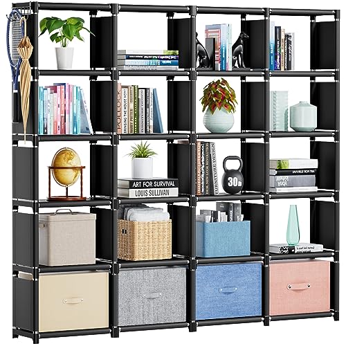 Book Shelf Cube Storage Organizer 20 Cubes DIY Metal Bookshelf