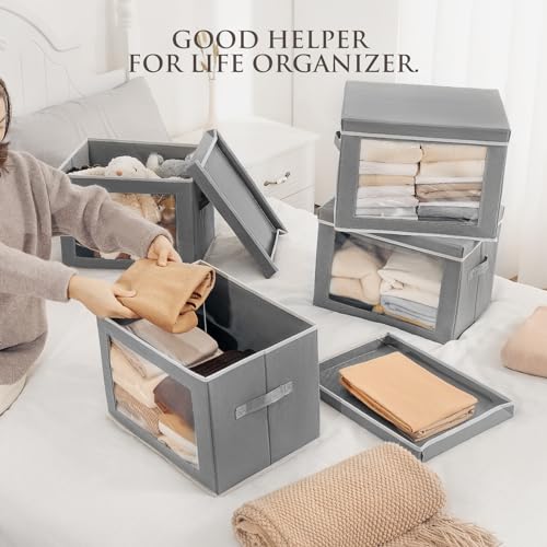 Storage Bins with Lids (4 Count)