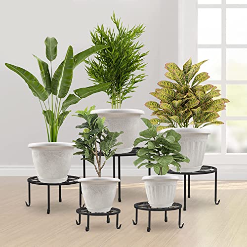 Plastic Flower Pots Planters For Indoor Plants (3 Count)