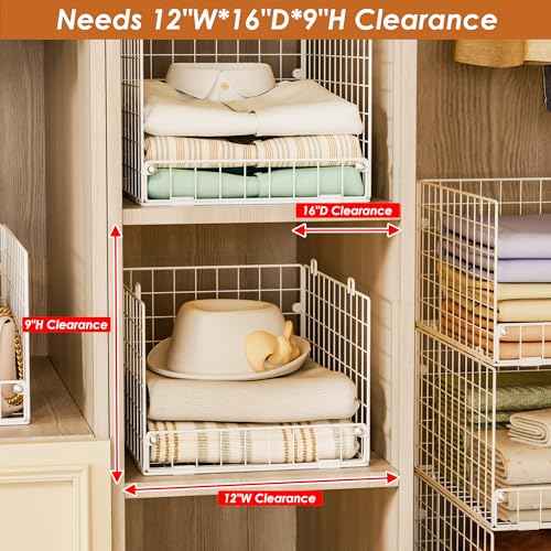 5 Tier Stackable Closet Storage Shelves (5 Count)