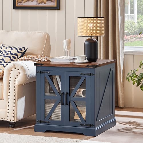 24'' End Table Set 2 with Charger for Living Room