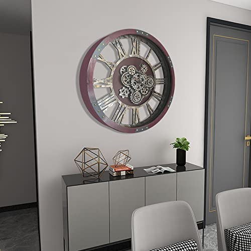 24" Original Moving Gears Wall Clock
