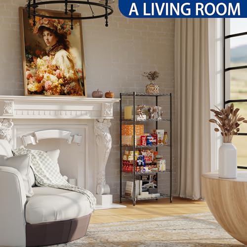 5 Wire Shelving Metal Storage Rack Adjustable Shelves