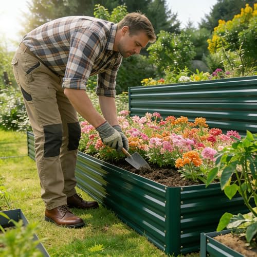 GARDMAX 8x4x2FT Galvanized Raised Garden Bed Kit