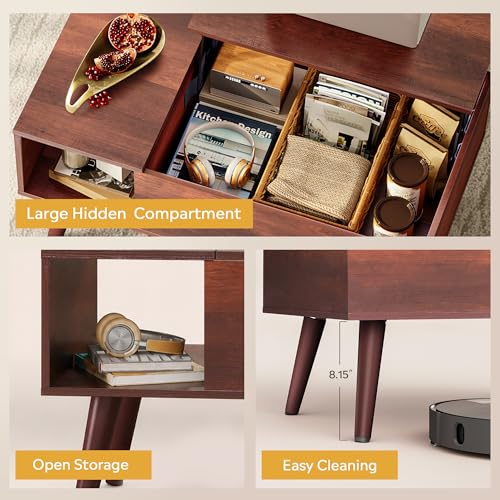 Lift Top Coffee Table with Hidden Storage