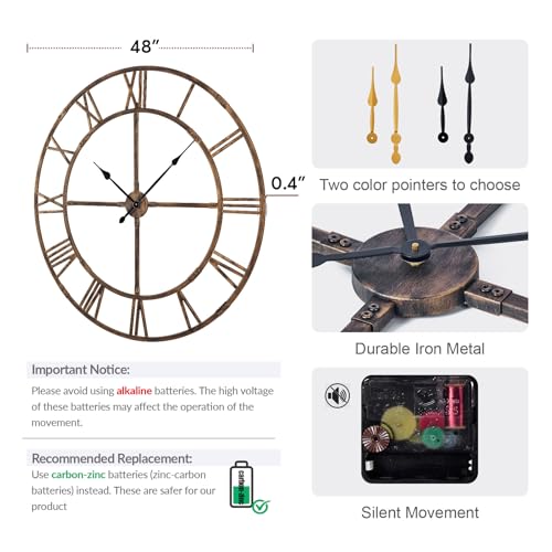 40 Inch Large Silent Wall Clock