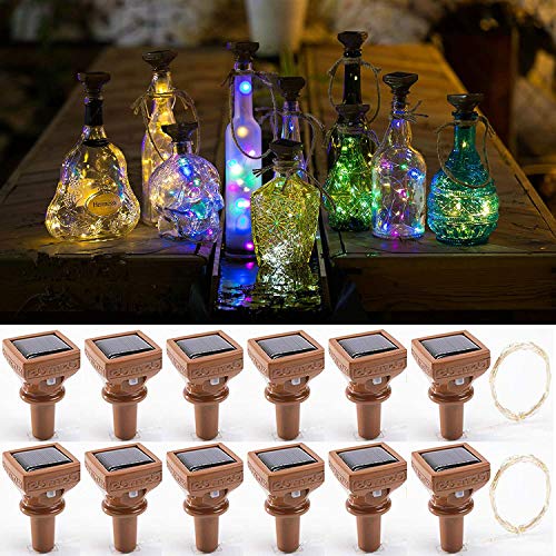 Upgraded 12 Pack Solar Wine Bottle Lights (12 Count)