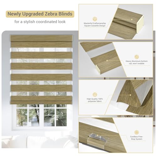 Cordless Zebra Blinds for Windows