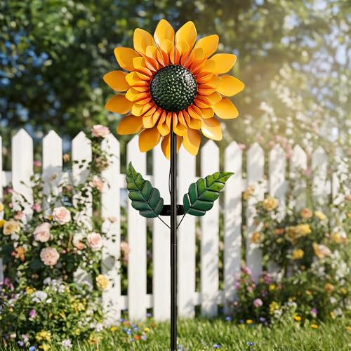 Sunflower Solar Wind Spinner
