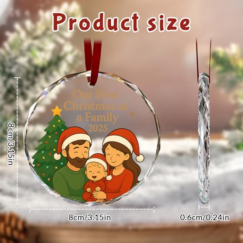 Custom Christmas Ornament Glass