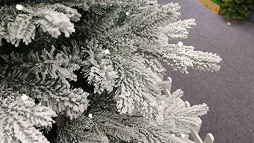 6 Foot Pre lit Snow Angel Blue Spruce Flocked Artificial Christmas Tree