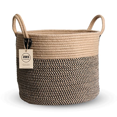 Round Woven Basket with Handles