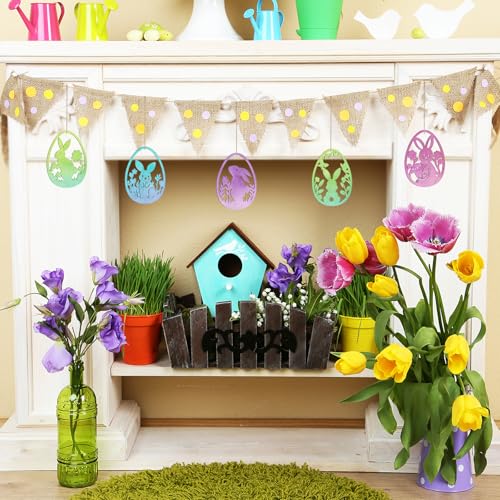 36PCS Wooden Easter Ornaments to Paint (36 Count)