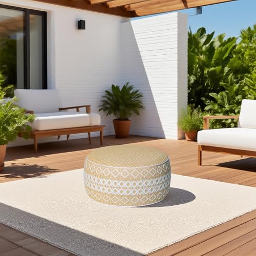 Outdoor Inflatable Ottoman with Air Pump