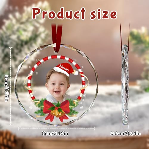 Custom Christmas Ornament Glass
