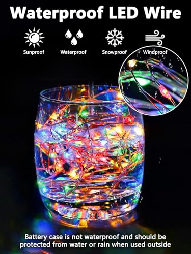 4 Pack Fairy Lights Battery Powered with Remote Twinkle Lights Multicolor (4 Count)