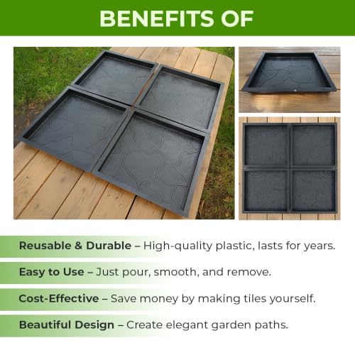Plastic Molds Concrete Set Patio Paving Mold 4 pcs