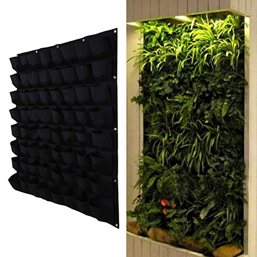 64 Pockets Wall Planter Breathable Vertical Garden Planter Grow Bag