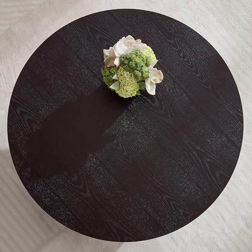 33” Round Wood Coffee Table Small Center Table MDF Side Table Dinning Table Living Room