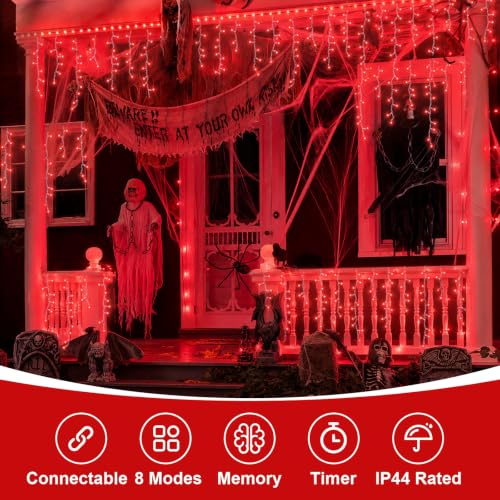 Red Halloween Lights (33 Foot)