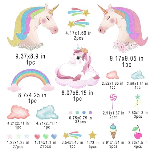 Glow in The Dark Unicorn Wall Stickers Decals