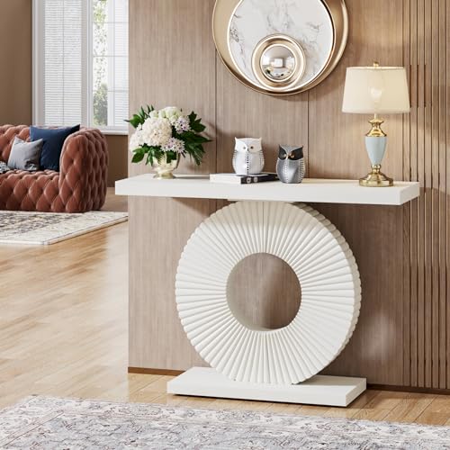 Modern Console Table with Geometric Base