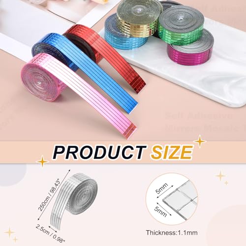 5x5mm Self Adhesive Mirrors Mosaic Tiles (2500 unidad)