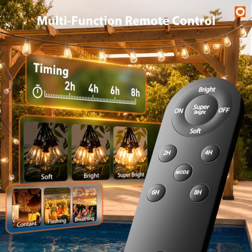 72FT Solar String Lights Outdoor (78 Foot)