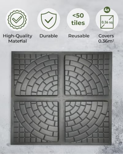 Plastic Molds Concrete Set Patio Paving Mold 4 pcs