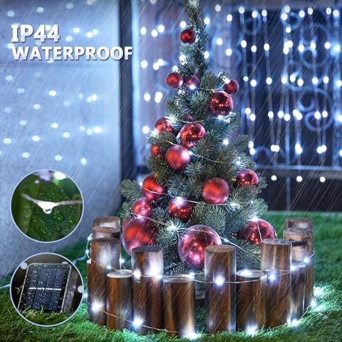 2 Pack Solar String Lights Outdoor Total 66FT 200LED Fairy Lights (2 Count)