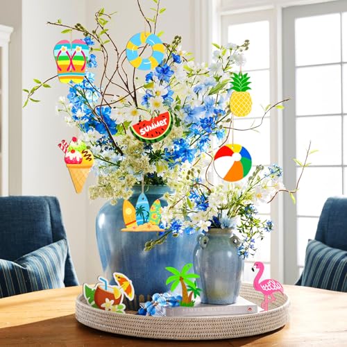 80PCS Wooden Summer Ornaments to Paint