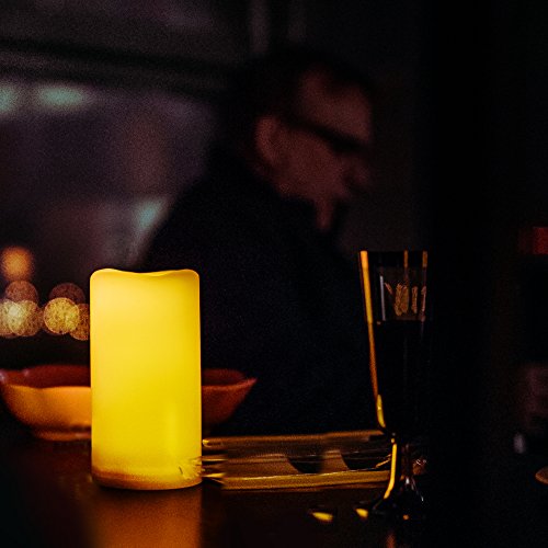 Waterproof Outdoor Battery Operated Flameless Candles Flickering Plastic Resin Electric LED Pillar Lights for Lantern Patio Garden Wedding Halloween Christmas Decorations 3x4”5”6” 3 Pack (3 Count)