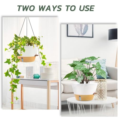 2 Pack 10 Inch Hanging Planters for Indoor Plants (72 Count)