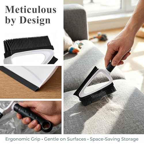 Pet Hair Removal Brush with Mini Dustpan