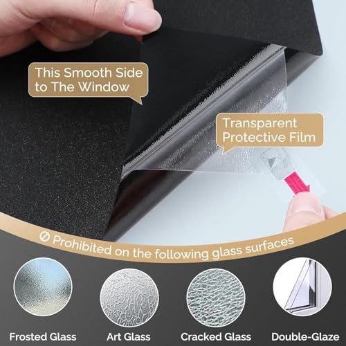 Total Blackout Window Privacy Film (9.56 Sq Ft)