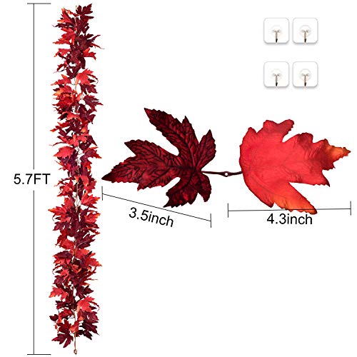 2 Pack Fall Garland Maple Leaf